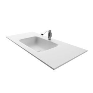 KKR-FGE02 Seamless Integrated Sink Countertop for Modern Bathroom Vanities