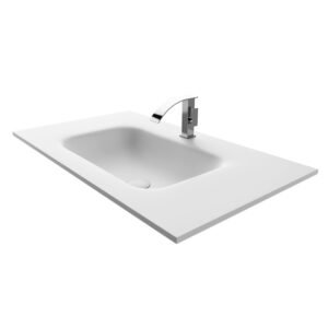 KKR-FGE04 Soft-Transition Integrated Sink Vanity Top with Seamless Solid Surface