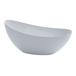 KKR-B1007 Freestanding Acrylic Bathtub | Sculptural Curved Design for Luxury Hotel & Villa Bathrooms