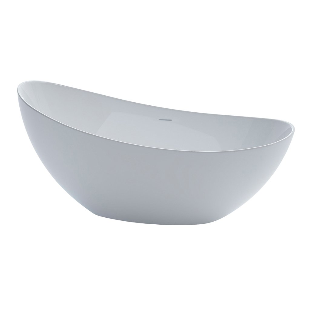 KKR-B1007 Freestanding Acrylic Bathtub | Sculptural Curved Design for Luxury Hotel & Villa Bathrooms