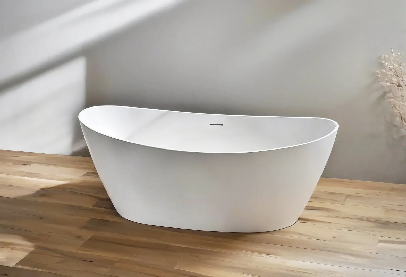 KKR-B1008 Modern Oval Freestanding Acrylic Bathtub for Hotel & Residential Bathroom Projects - Image 2