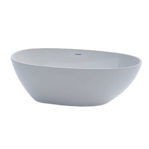 KKR-B706 Freestanding Acrylic Bathtub | Modern Curved Design for Hotel & Residential Projects