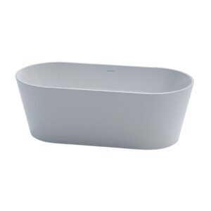 KKR-B801 Freestanding Acrylic Bathtub | Contemporary Oval Tub for Hotel & Residential Projects