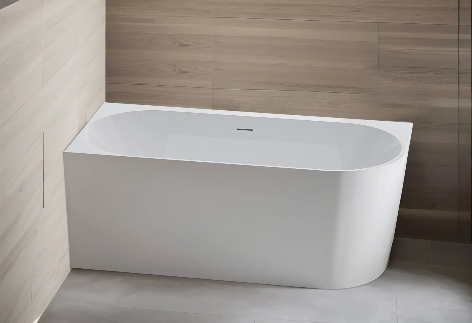 KKR-B902 Freestanding Acrylic Bathtub | Modern Rectangular Tub for Hotel & Project Bathrooms - Image 2