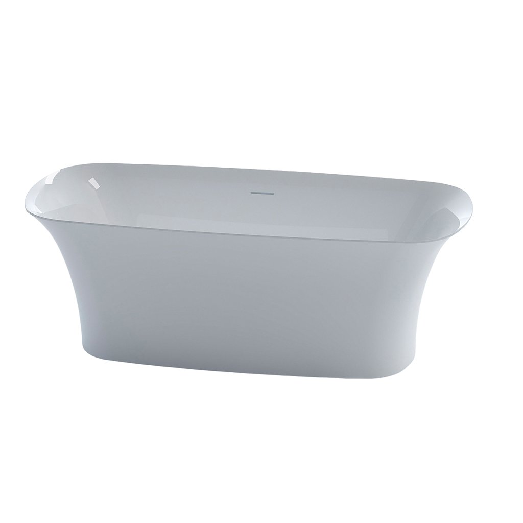 KKR-B907 Freestanding Acrylic Bathtub for Hotel & Residential Projects | Modern Oval Soaking Tub