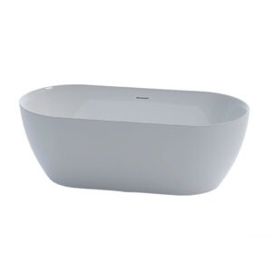 KKR-B909 Freestanding Acrylic Bathtub | Modern Oval Tub for Hotel & High-End Residential Projects