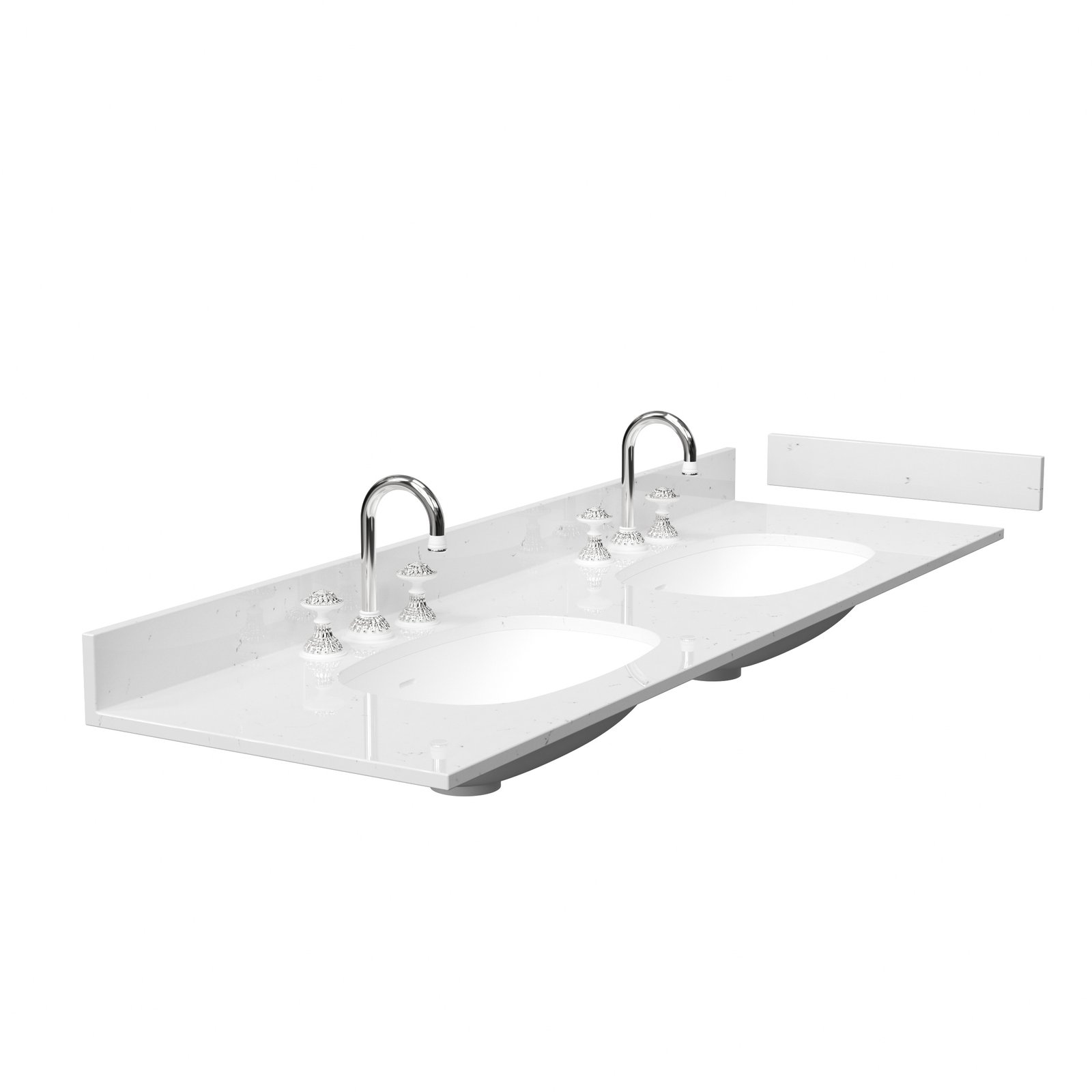 72-Inch Solid Surface Vanity Top with Integrated Sink | New Refined Speckled White Finish for Hotel & Apartment Projects - Image 3