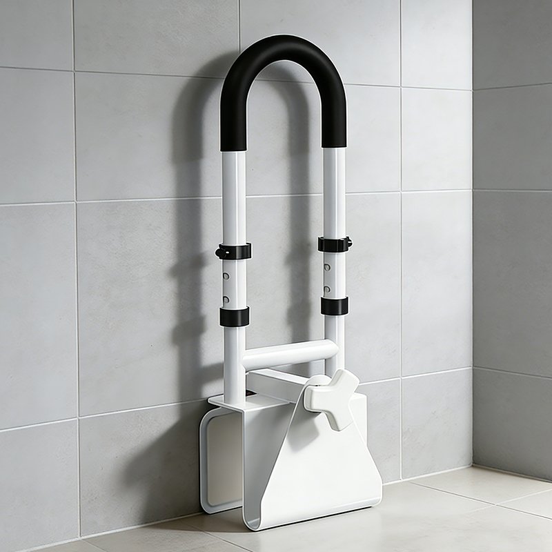 Adjustable Height Bathtub Grab Bar for Elderly | Ergonomic Clamp Safety Handle for Senior Bathroom Support - Image 6