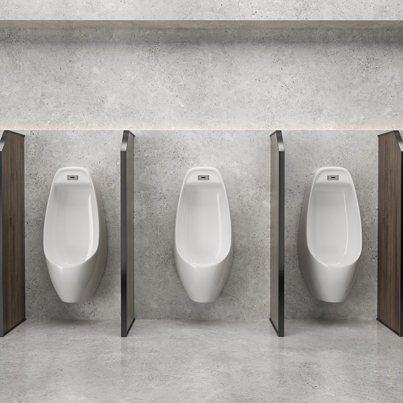 Wall Hung Ceramic Urinal for Commercial Bathrooms | Water-Saving Public Restroom Urinal for Projects - Image 2