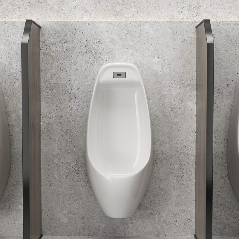 Wall Hung Ceramic Urinal for Commercial Bathrooms | Water-Saving Public Restroom Urinal for Projects - Image 3