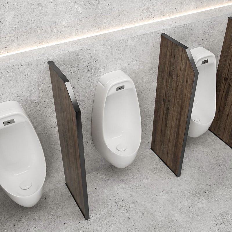 Wall Hung Ceramic Urinal for Commercial Bathrooms | Water-Saving Public Restroom Urinal for Projects - Image 4