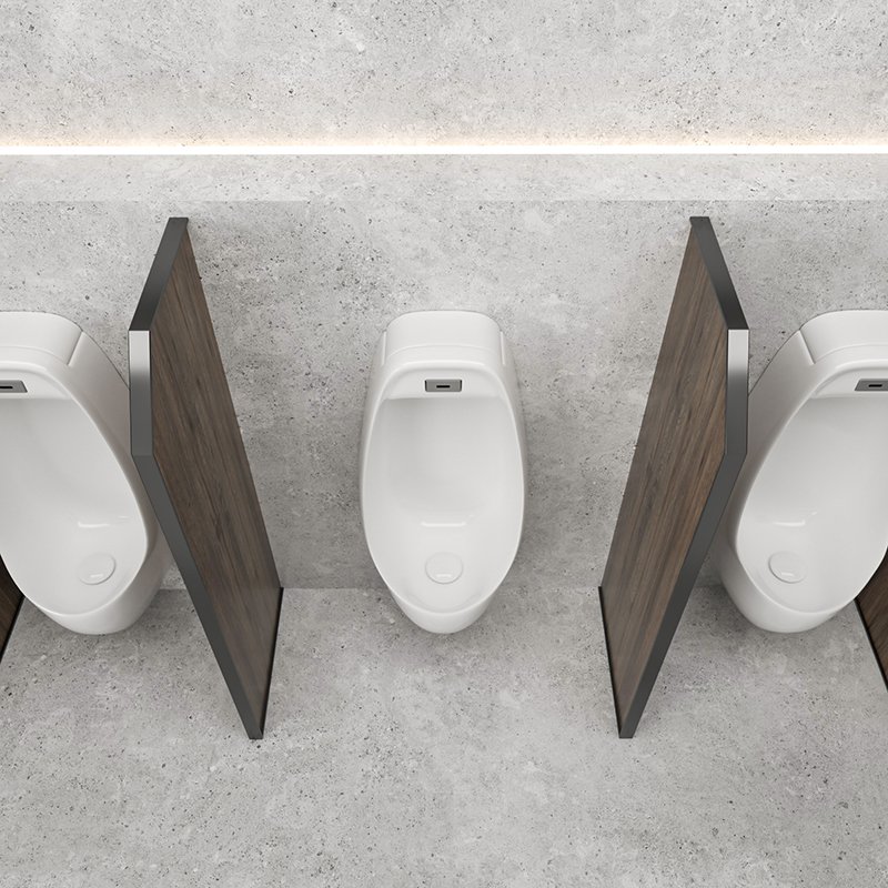 Wall Hung Ceramic Urinal for Commercial Bathrooms | Water-Saving Public Restroom Urinal for Projects - Image 5