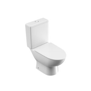 Rimless Washdown Two-Piece Toilet with Slim Soft-Close Seat | KKR-CT11001