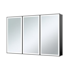 Triple Door LED Mirror Cabinet with Large Storage | Wall Mounted Bathroom Mirror Cabinet for Hotel & Apartment Projects