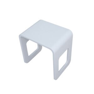 Compact Solid Surface Shower Stool for Small Bathrooms | Space-Saving Bath Seat for Residential & Hotel Use