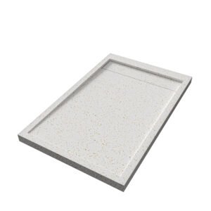 Terrazzo Solid Surface Shower Tray | Speckled Modern Shower Base for Designer Bathroom Projects