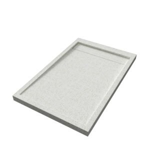 Light Terrazzo Solid Surface Shower Tray | Subtle Speckled Shower Base for Modern Bathroom Design