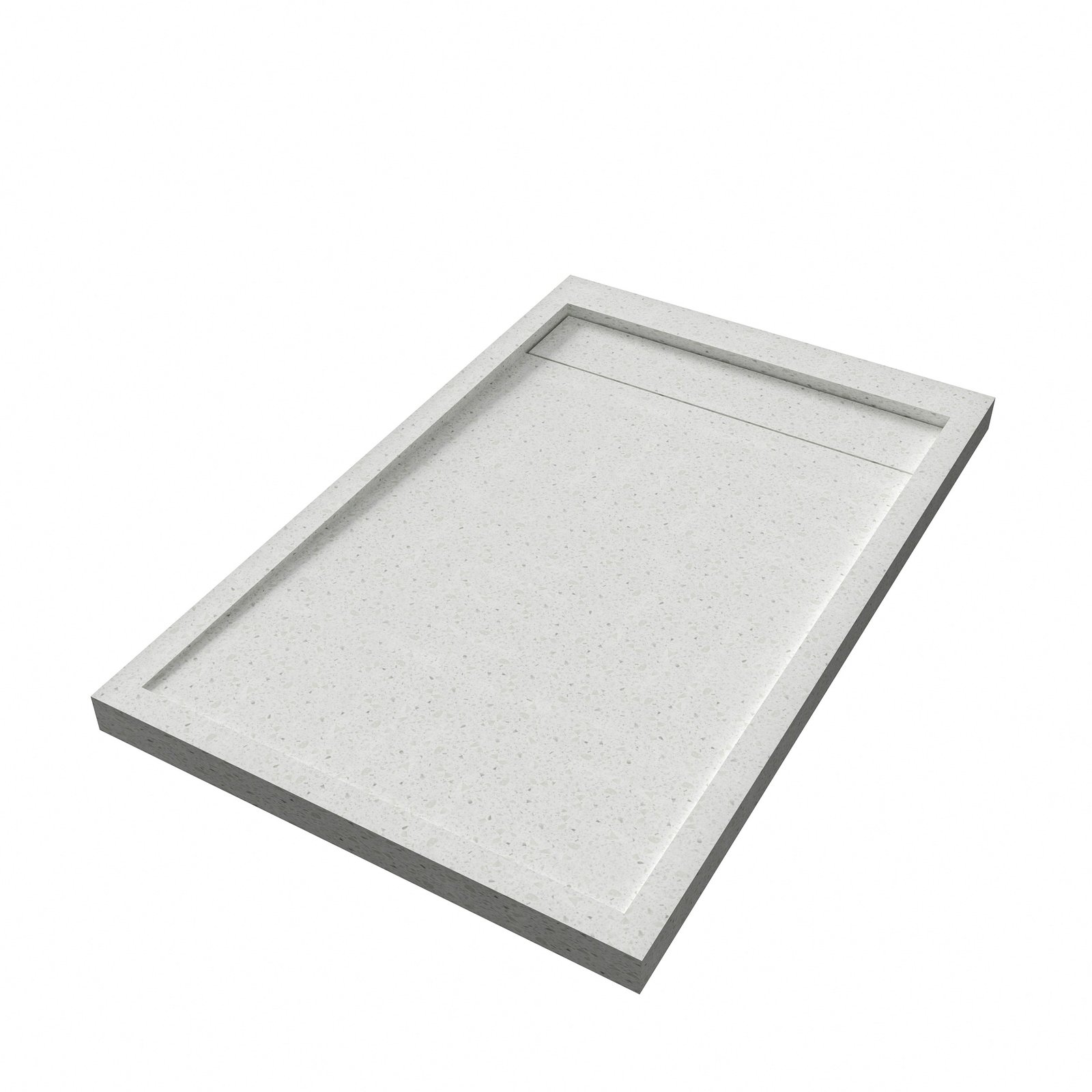 Fine Terrazzo Solid Surface Shower Tray | Premium Subtle Texture Shower Base for Luxury Bathroom Projects