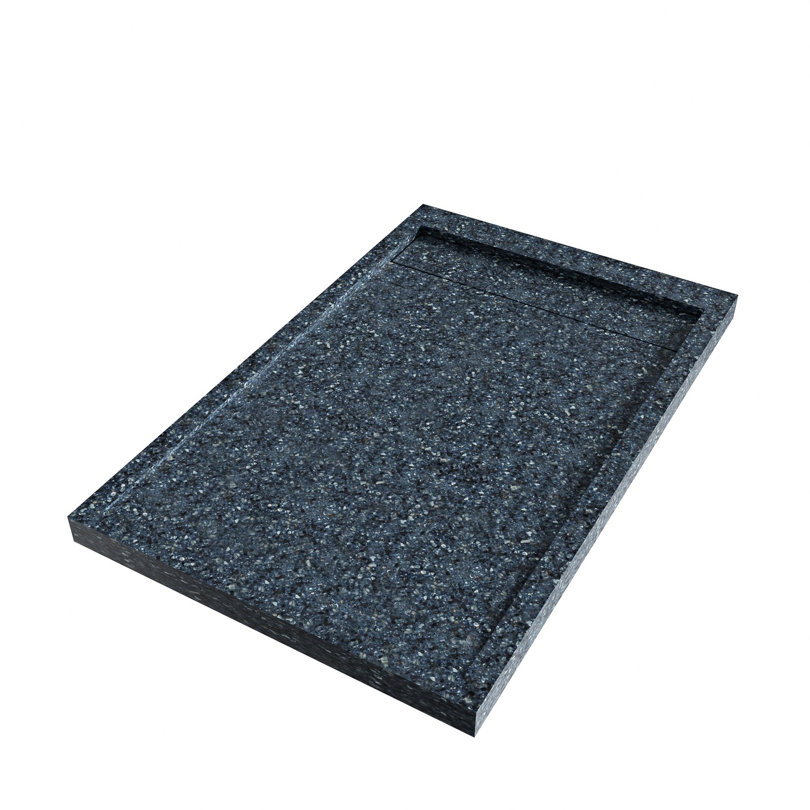 Dark Blue Terrazzo Solid Surface Shower Tray | Bold Speckled Shower Base for Modern Luxury Bathrooms